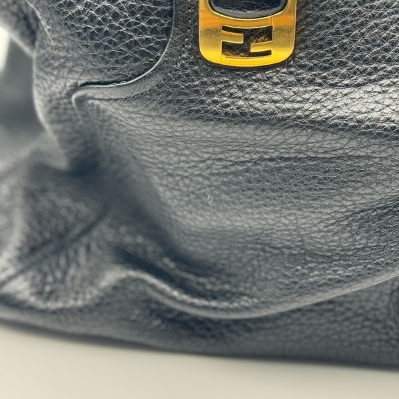 Fendi Black Pebbled Leather Chameleon Tote Bag - Picture 5 of 15